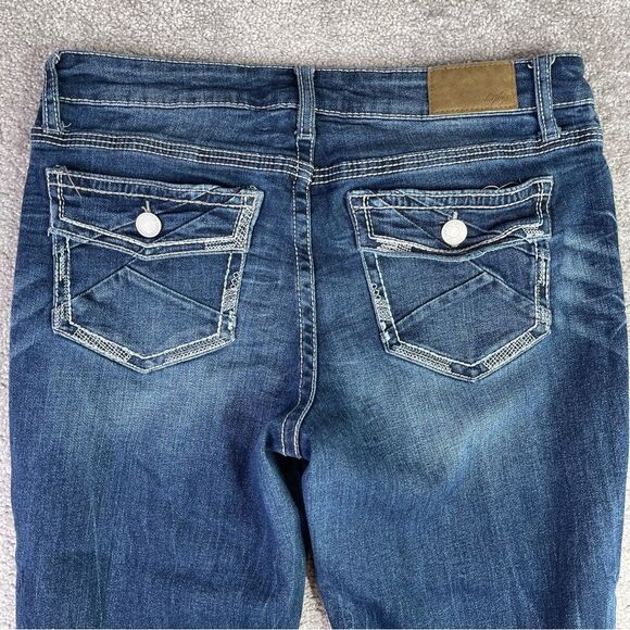 Daytrip Virgo Capri Jeans Women’s 30X24 Blue Straight Mod-Rise Dark Denim - Picture 4 of 13